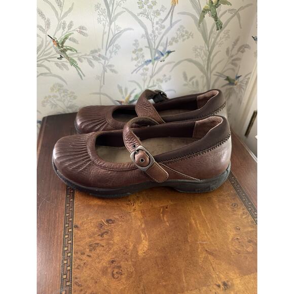 Dansko Kitty Jane US Women US 9.5 - 10 EU 40 Brown Leather Mary Jane Clogs - Picture 3 of 8